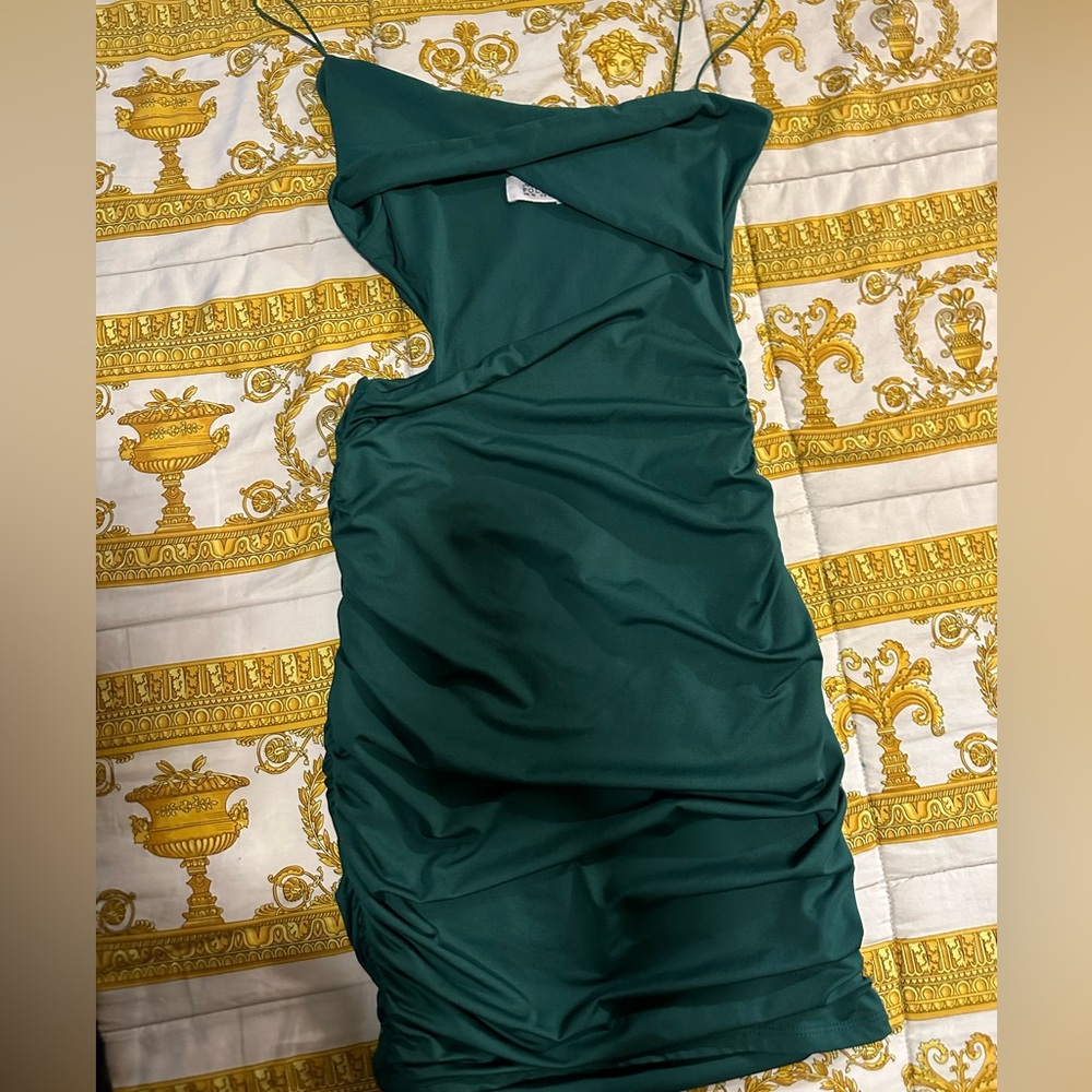 Green mini dress